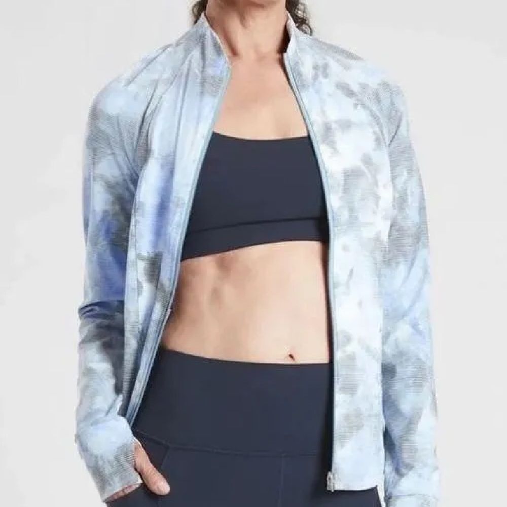 Athleta Salutation Jacquard Athletic Jacket Xxs - image 1